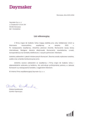 tłumaczenia na węgierski Warszawa